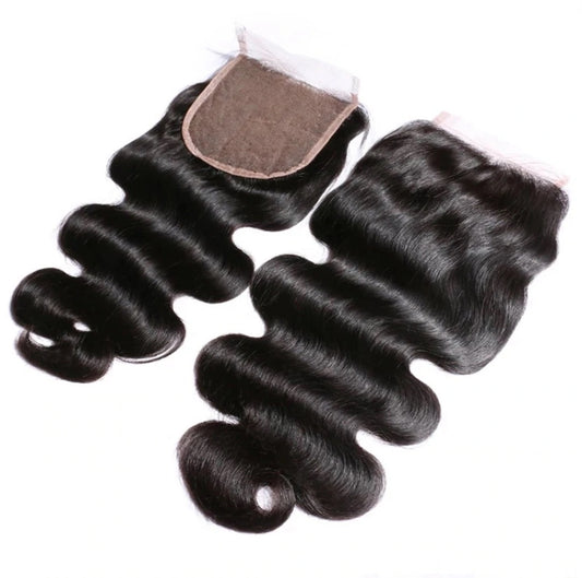 Virgin Brazilian body wave lace closure